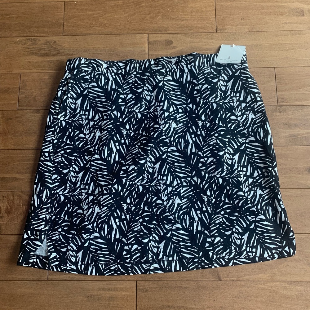 Black and White Jules & Leopard Casual Skirt With Pockets
